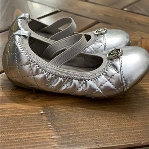 Michael Kors Silver Dress Shoes with Mary Jane Strap